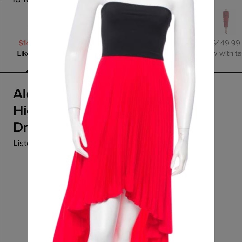 Stunning Alexis pleated waterfall dress small.